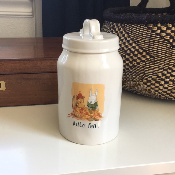 Rae Dunn Other - Rae Dunn hello fall cookie jar rabbit squirrel